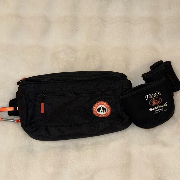 Tito’s Sleek Black and Orange Belt Bag - Picture 2 of 2
